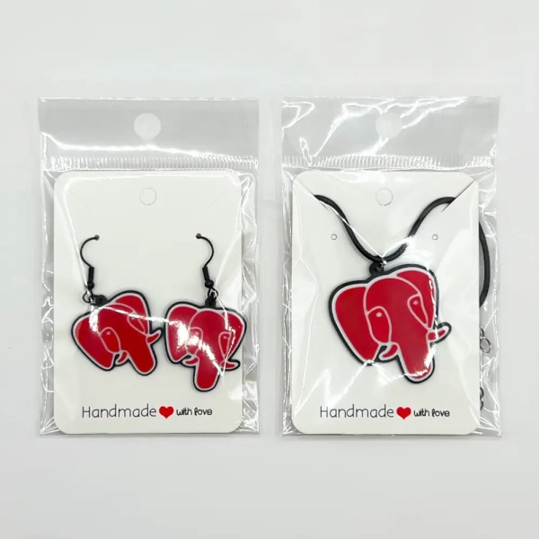 Elephant Earrings and Necklace, Postgresql Elephant Earrings and Necklace