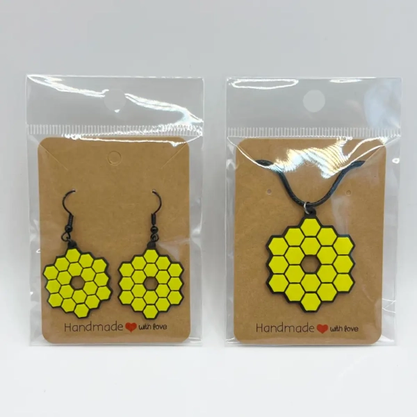 James Webb Earrings and Necklace, Web Telescope Earrings and Necklace
