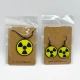 Radiation Symbol Earrings and Necklace, Radioactive Sign Earrings and Necklace