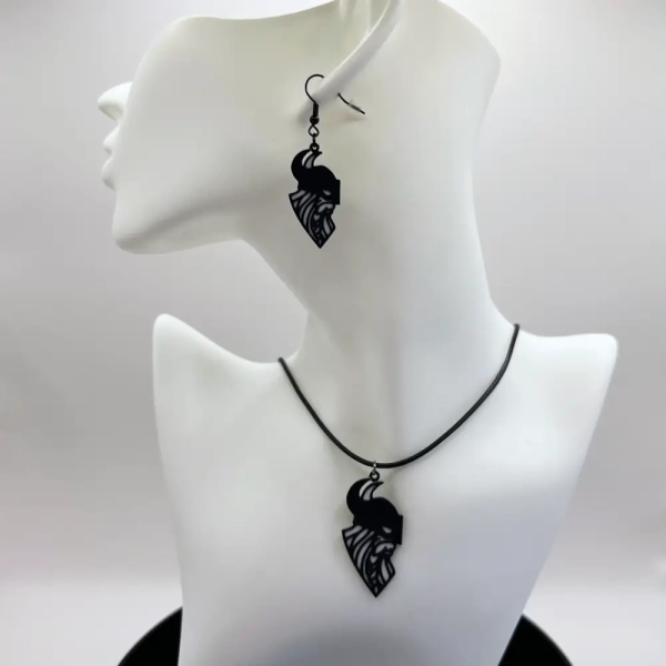 Anvil Earrings and Necklace, Anvil Logo Earrings and Necklace - Image 2