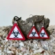 Biohazard Necklace and Earrings, Biohazard Sign Earrings and Necklace