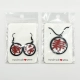 Love Longevity Earrings and Necklace, Traditional Chinese Symbol Earrings and Necklace