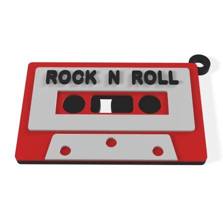 Rock n Roll Casette 3D .obj .stl Files for Necklace - Earrings - Keychain 3D Print Works