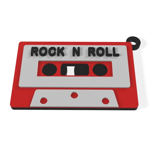 Rock n Roll Casette 3D .obj .stl Files for Necklace - Earrings - Keychain 3D Print Works