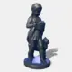 A Little Girl With Kittens Sculpture by Jens Adolf STL 3D Print File