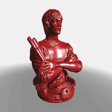 Bruce Lee Bust 3D STL File 20cm