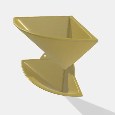 Twin Corner Flower Pot 3D STL File