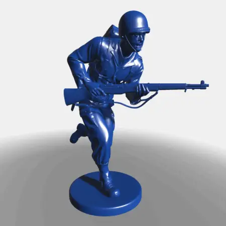US Army Soldier Running 3D STL File
