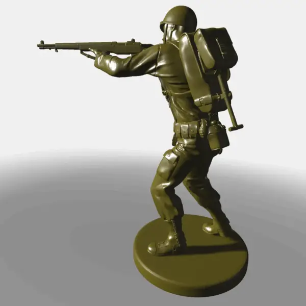 US Army Soldier Shooting 3D STL File - Image 2