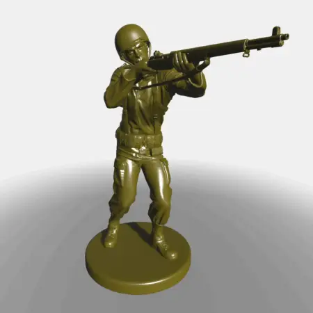 US Army Soldier Shooting 3D STL File