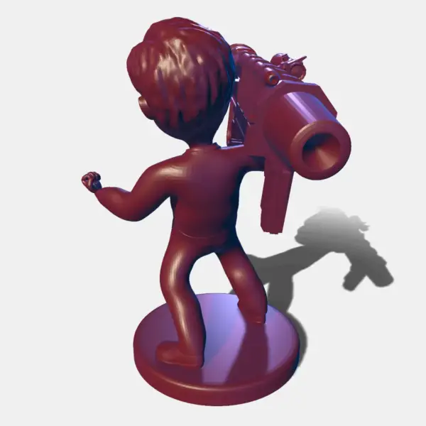 Vault Boy with Bazooka 3D STL File - Image 2