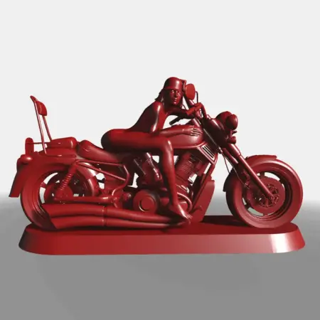 Vintage Yamaha Motorbike 3D STL File