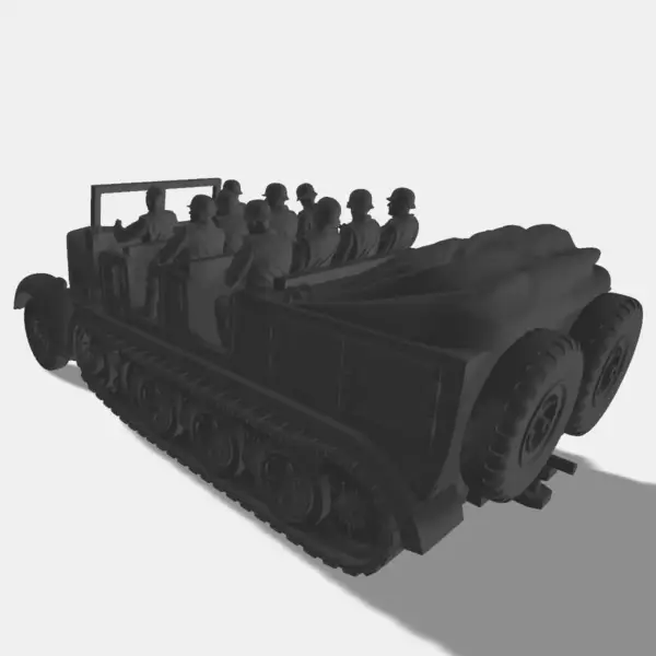 Kettenkrad Truck STL File, German Kettenkraftrad 3D STL File - Image 2