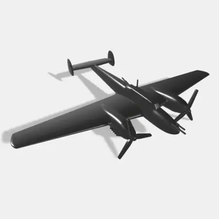 Messerschmitt BF-110 STL File, German Night Fighter Bomber Me 110 3D STL File