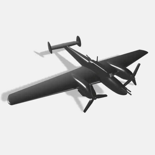 Messerschmitt BF-110 STL File, German Night Fighter Bomber Me 110 3D STL File