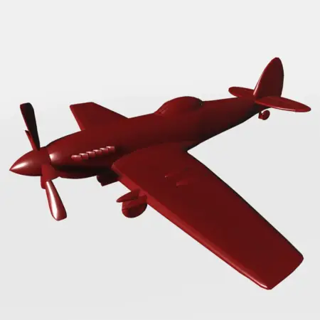 Supermarine Spitfire STL File, British Single-seat Fighter Aircraft 3D STL File