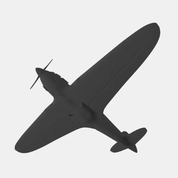 The Hawker Hurricane STL File, British Single-seat Fighter Aircraft 3D STL File - Image 2