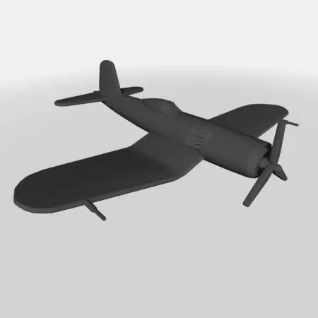 Vought F4U Corsair STL File, American Fighter Aircraft 3D STL File
