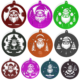 10 Santa Claus Ornaments STL 3D Print Files