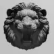 Angry Lion Head Ornament STL 3D Print File