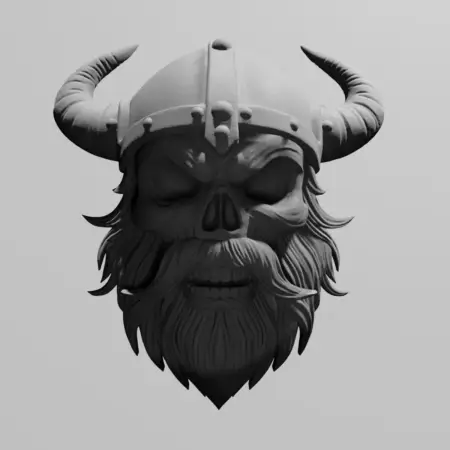 Celtic Viking Skull Head Ornament STL 3D Print File