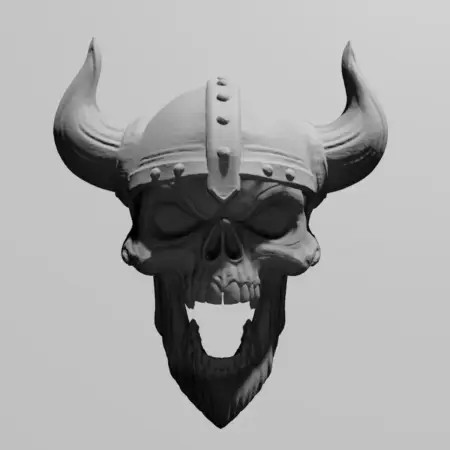 Celtic Viking Skull Head Ornament STL 3D Print File