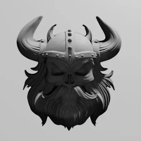 Celtic Viking Skull Head Ornament STL 3D Print File