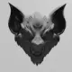 Creepy Bat Head Ornament STL 3D Print File