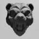 Creepy Bear Head Ornament STL 3D Print File