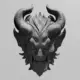 Creepy Demon Head Ornament STL 3D Print File