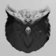 Creepy Owl Head Ornament STL 3D Print File