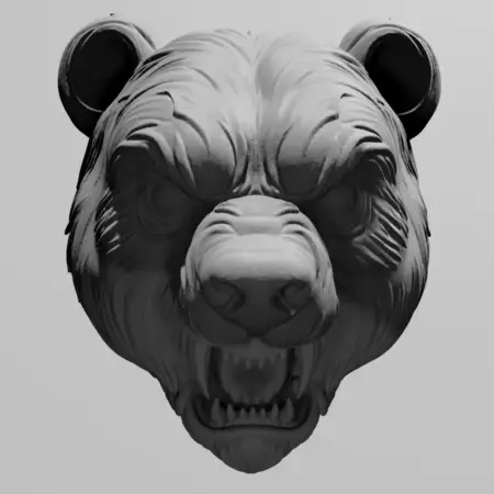 Creepy Panda Head Ornament STL 3D Print File