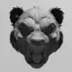Creepy Panda Head Ornament STL 3D Print File