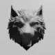 Wild Wolf Head Ornament STL 3D Print File