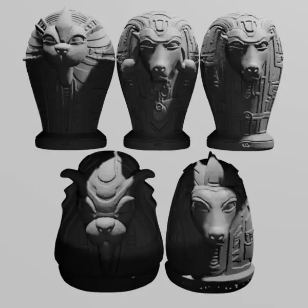 5 pcs Mummy's Tomb STL Download, Egyptian Afterlife STL 3D Print Files