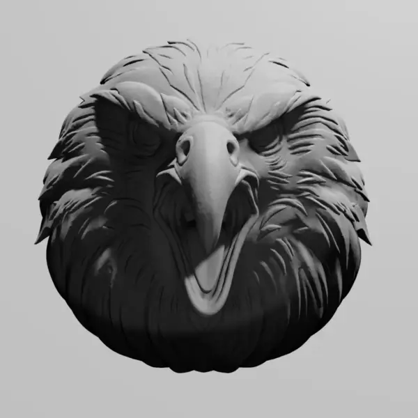 Bald Eagle Head STL Download, Aquilinae STL 3D Print File