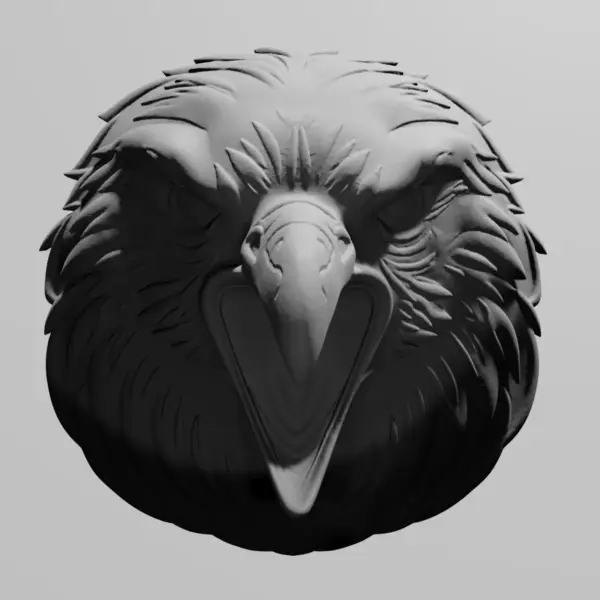Bald Eagle Head STL Download, Aquilinae STL 3D Print File