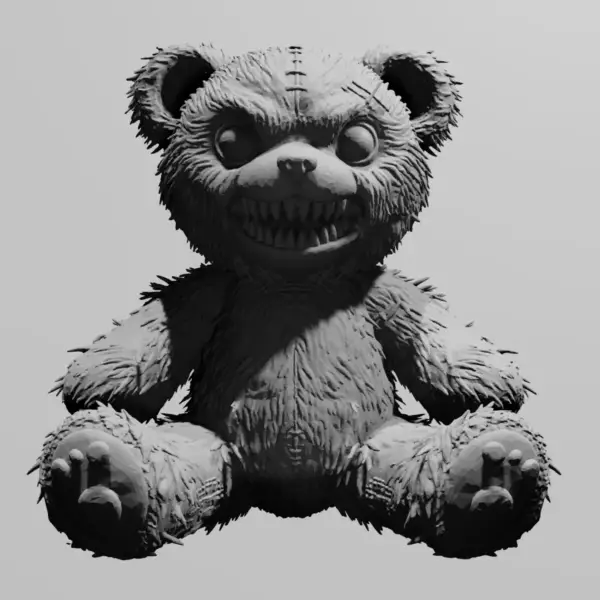 Bear Doll STL 3D Print File, Creepy Toy STL Download