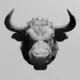 Bull Head STL Download, Angry Bos Taurus STL 3D Print File