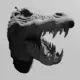 Crocodile Head STL 3D Print File, Creepy Alligator STL Download
