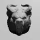 Horned Bear STL 3D Print File, Demon Head STL Download