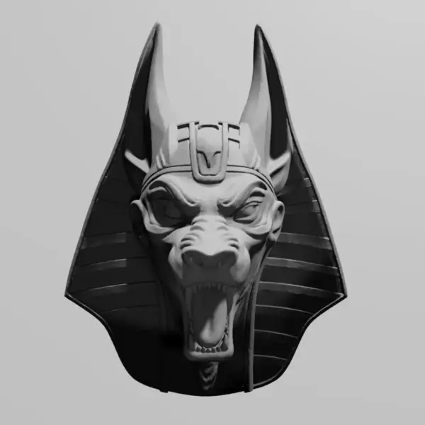 Jackal Anubis Head STL Download, Egyptian God Anpu STL 3D Print File