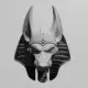 Jackal Anubis Head STL Download, Egyptian God Anpu STL 3D Print File