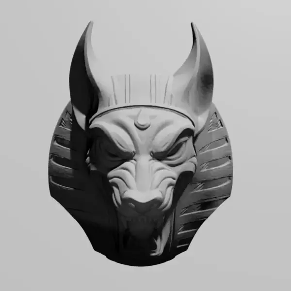 Jackal Anubis Head STL Download, Egyptian God Anpu STL 3D Print File