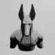 Jackal Anubis Head STL Download, Egyptian God Anpu STL 3D Print File