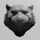 Tiger Head STL Download, Creepy Tiger STL 3D Print File