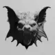 Wild Bat STL 3D Print File, Creepy Vampire Head STL Download